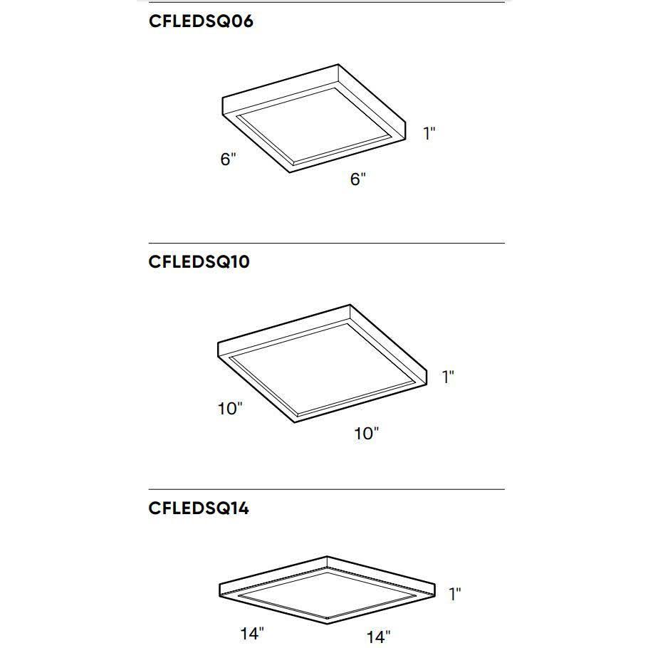Satin Nickel LED Square Flush Mount Z584092