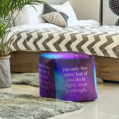 Blue/Purple Cube Ottoman B6882