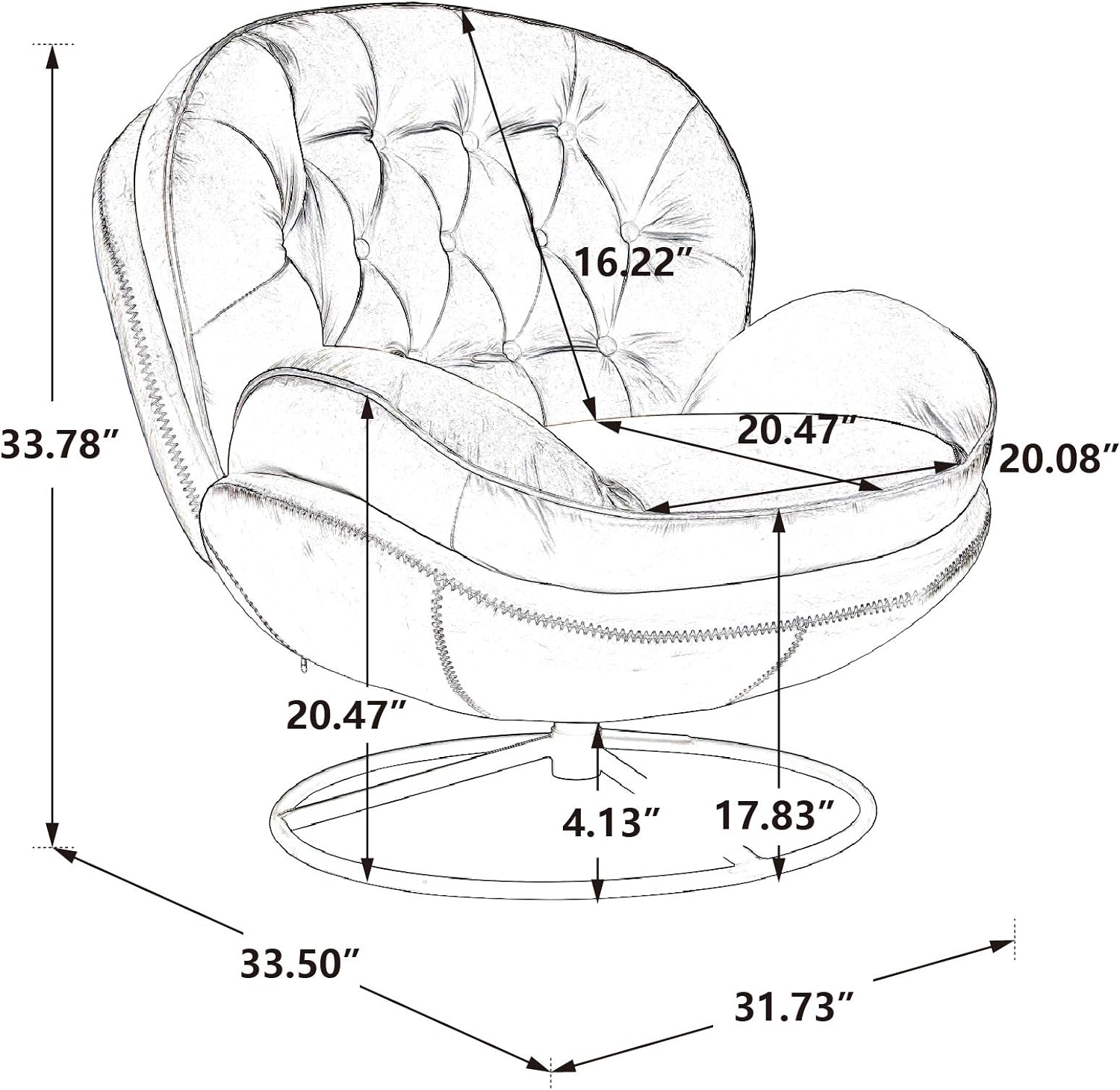 Yellow Velvet Lounge Chair with Ottoman P400