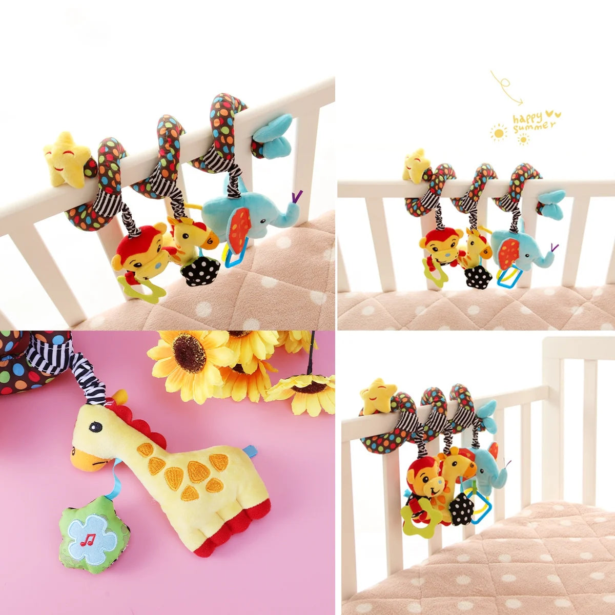 Infant Baby Activity Spiral Bed & Stroller Toy Plush Toy B40001