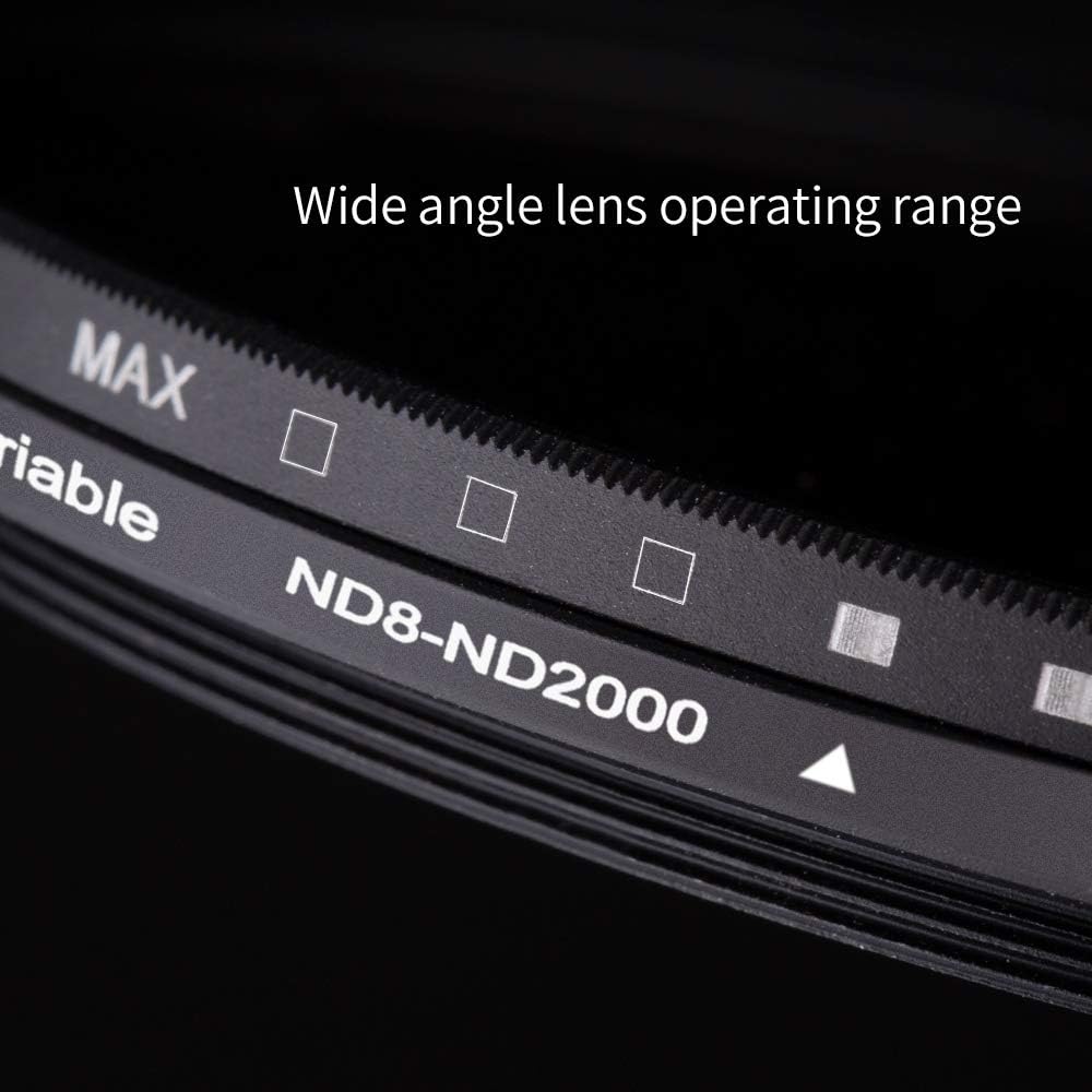 82mm Variable Neutral Density Filter ND8-ND2000 (3-11stop) Adjustable ND Filter, Pack of 2 X4775