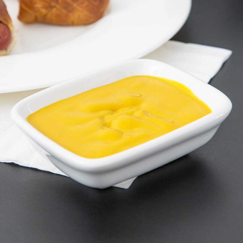 White Rectangular Sauce Dish 4oz B557