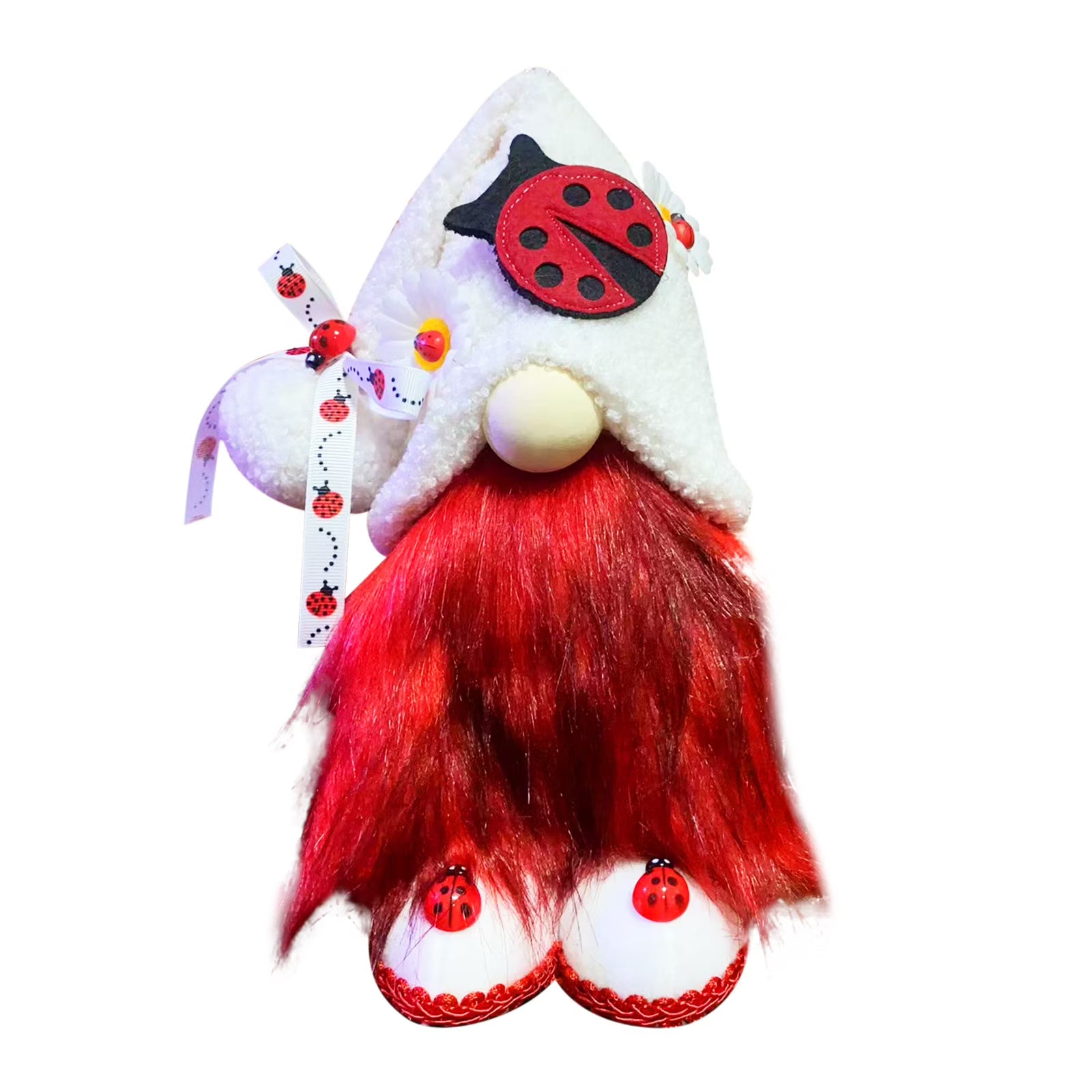 Multi-color Ladybugs Daisy Holiday Ornament Doll Decorations L12347