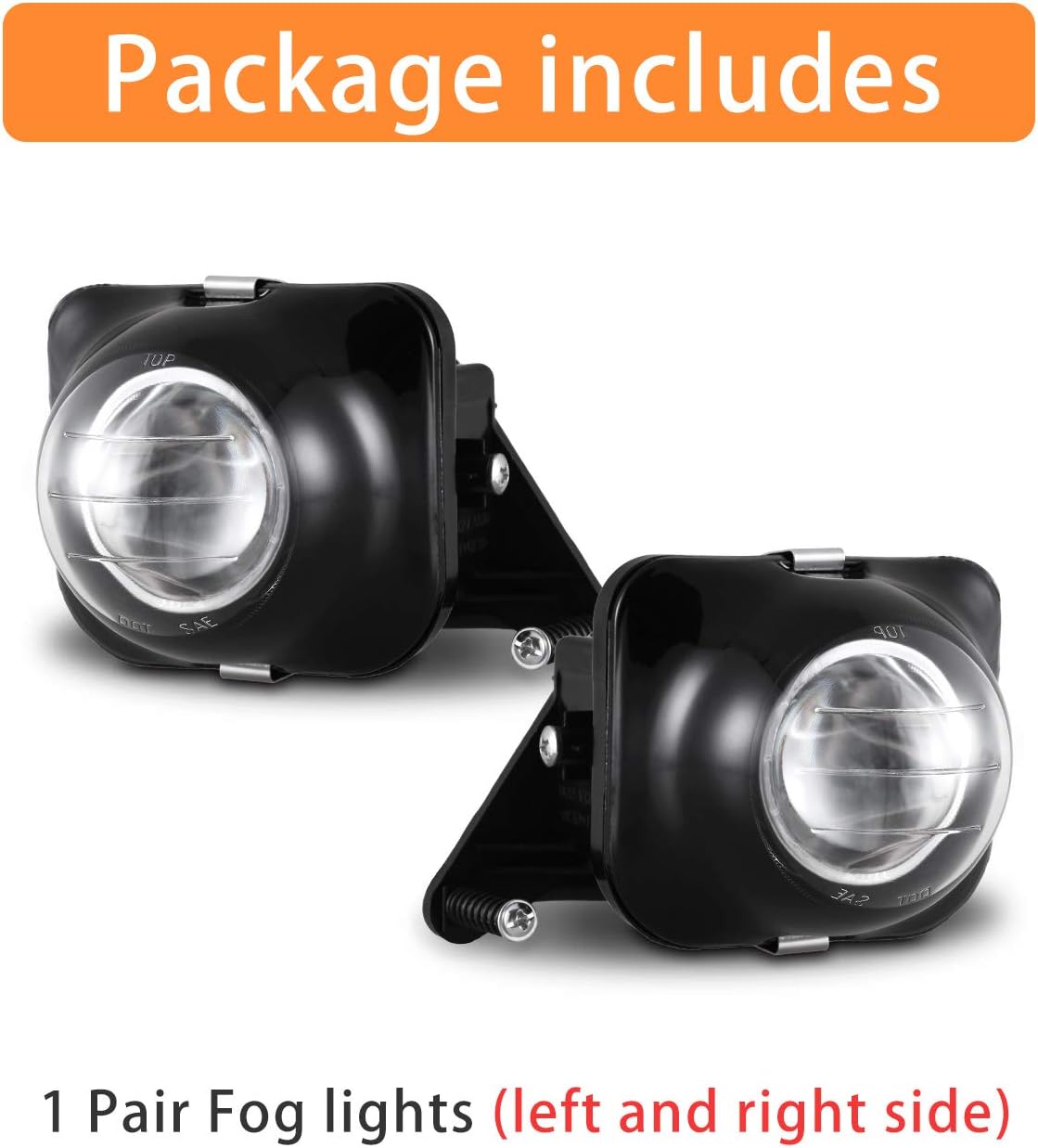 Fog Lights Assembly with Clear Lens 2PCS J1299