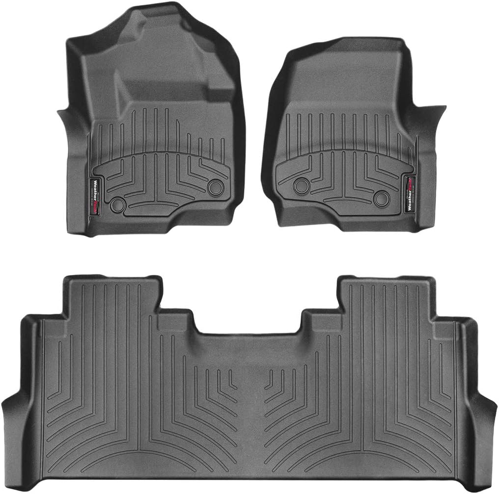 Custom FloorLiner for Ford SuperDuty SuperCrew, 1st & 2nd Row (Black) F80892