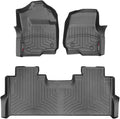 Custom FloorLiner for Ford SuperDuty SuperCrew, 1st & 2nd Row (Black) F80892