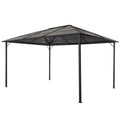 Black Outdoor Party Tent Canopy 18.9ft x 9.5ft x 10.1ft O777849