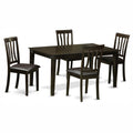5 Piece Rectangular Dining Table Set with Faux Leather Seat Chairs L2101