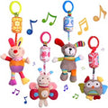 4 Packs Baby Pram Hanging Rattle Toys with Ringing Bell Y842411