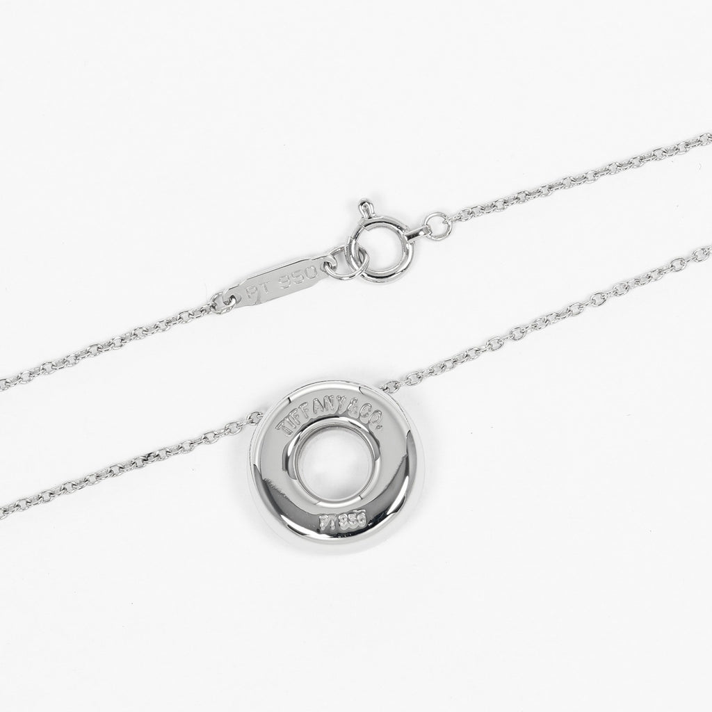 Platinum Diamond Circle Necklace L99636