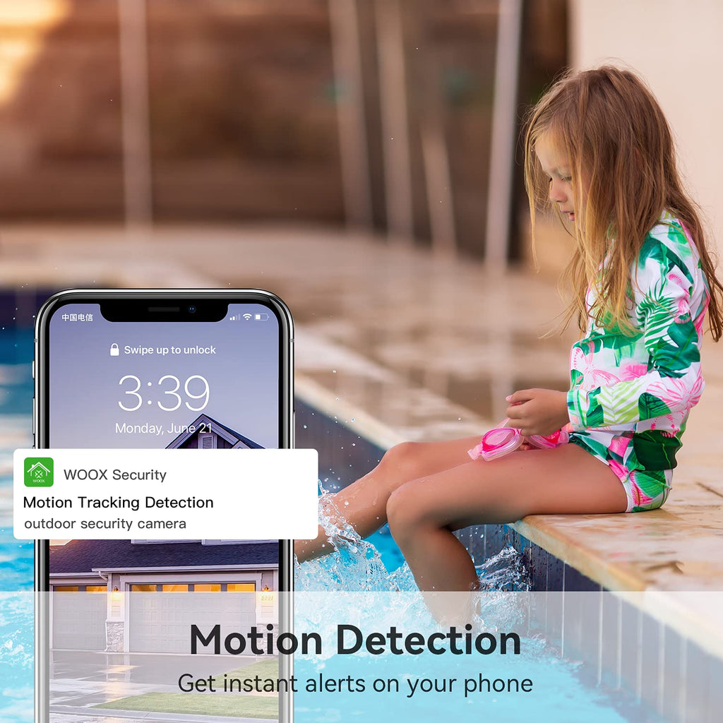 Wireless Battery Powered Camera with Night Vision, 1080P Video, Motion Detection, 2-Way Audio, IP66 Waterproof, Pack of 2 G160