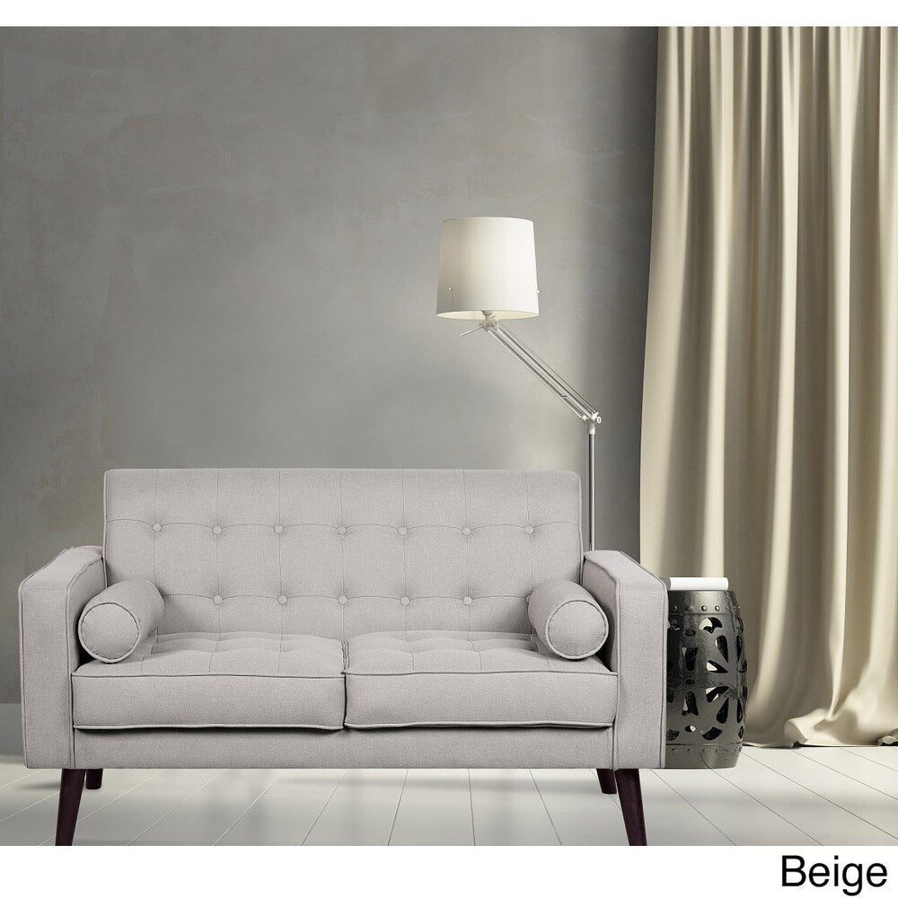 Mid-century Style Fabric Loveseat I219