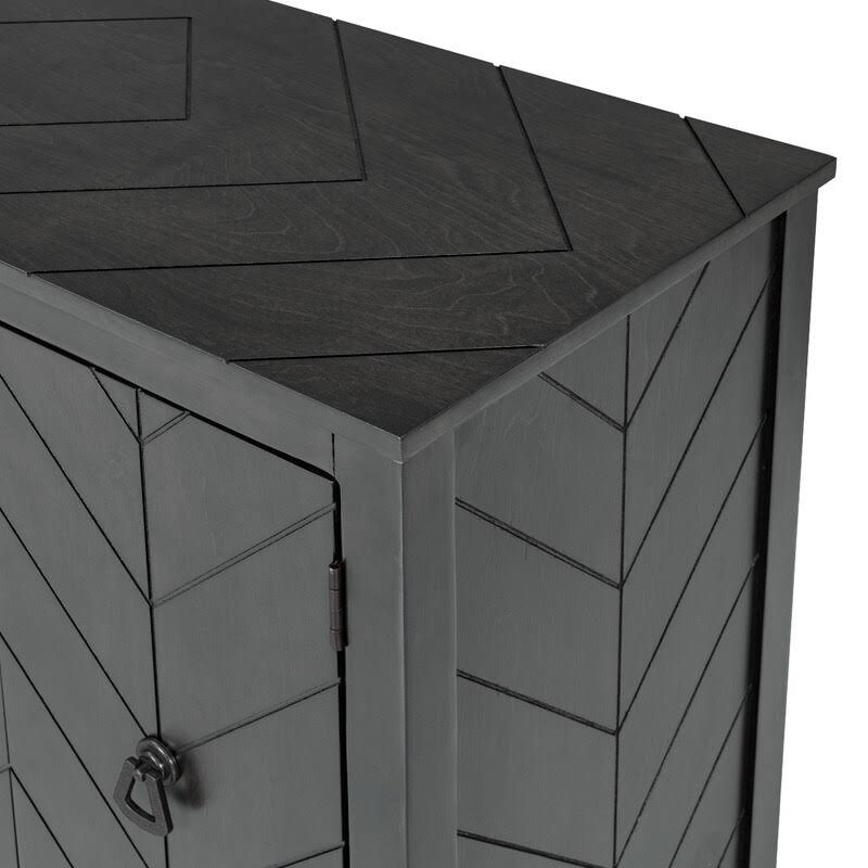 Grey Wooden Accent Storage Cabinet with Adjustable Shelf G92951