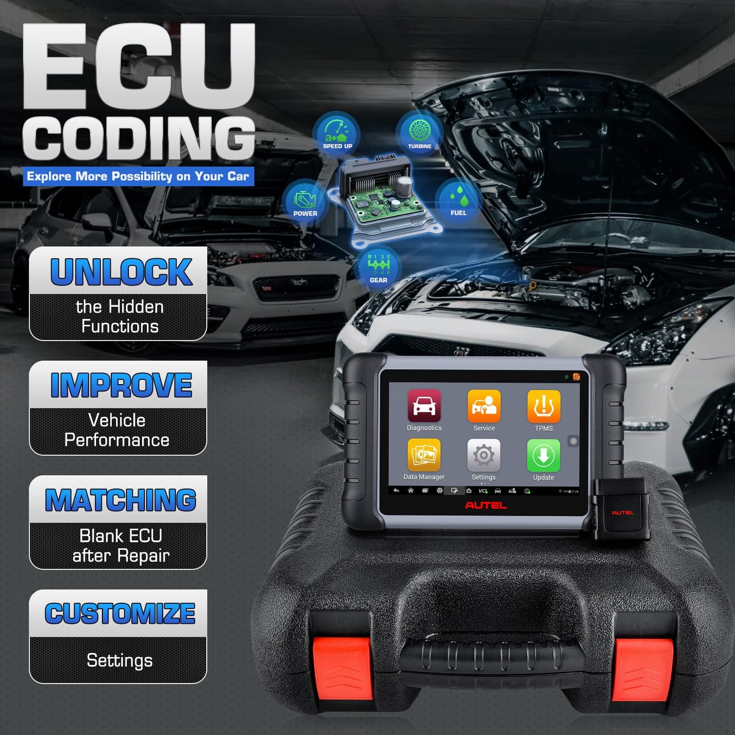 Bi-Directional Diagnostic Scan Tool with TPMS Sensors G223