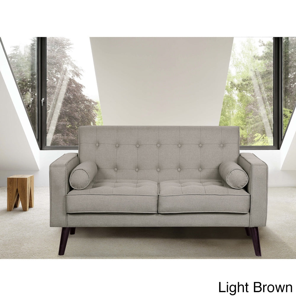Mid-century Style Fabric Loveseat I219