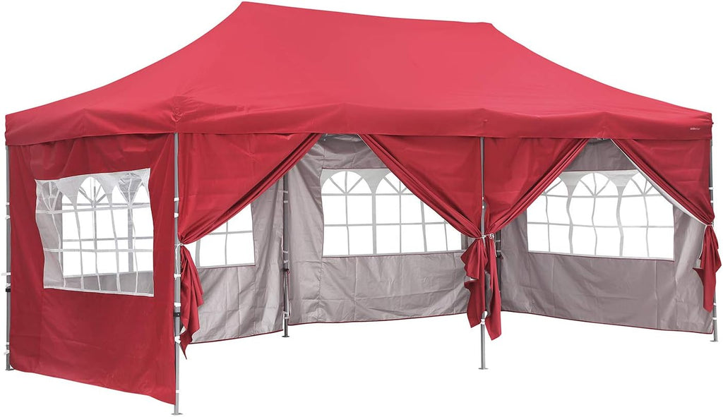 Blue 10x20 Ft Pop up Canopy Tent with Removable Sidewalls A6080