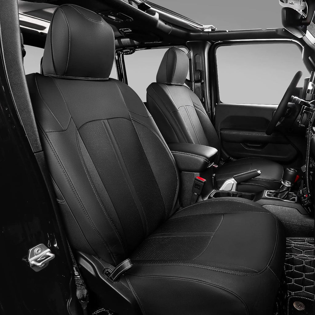 Red PU Leather Front and Back Seat Covers for Jeep Wrangler JK 4 Door D815525