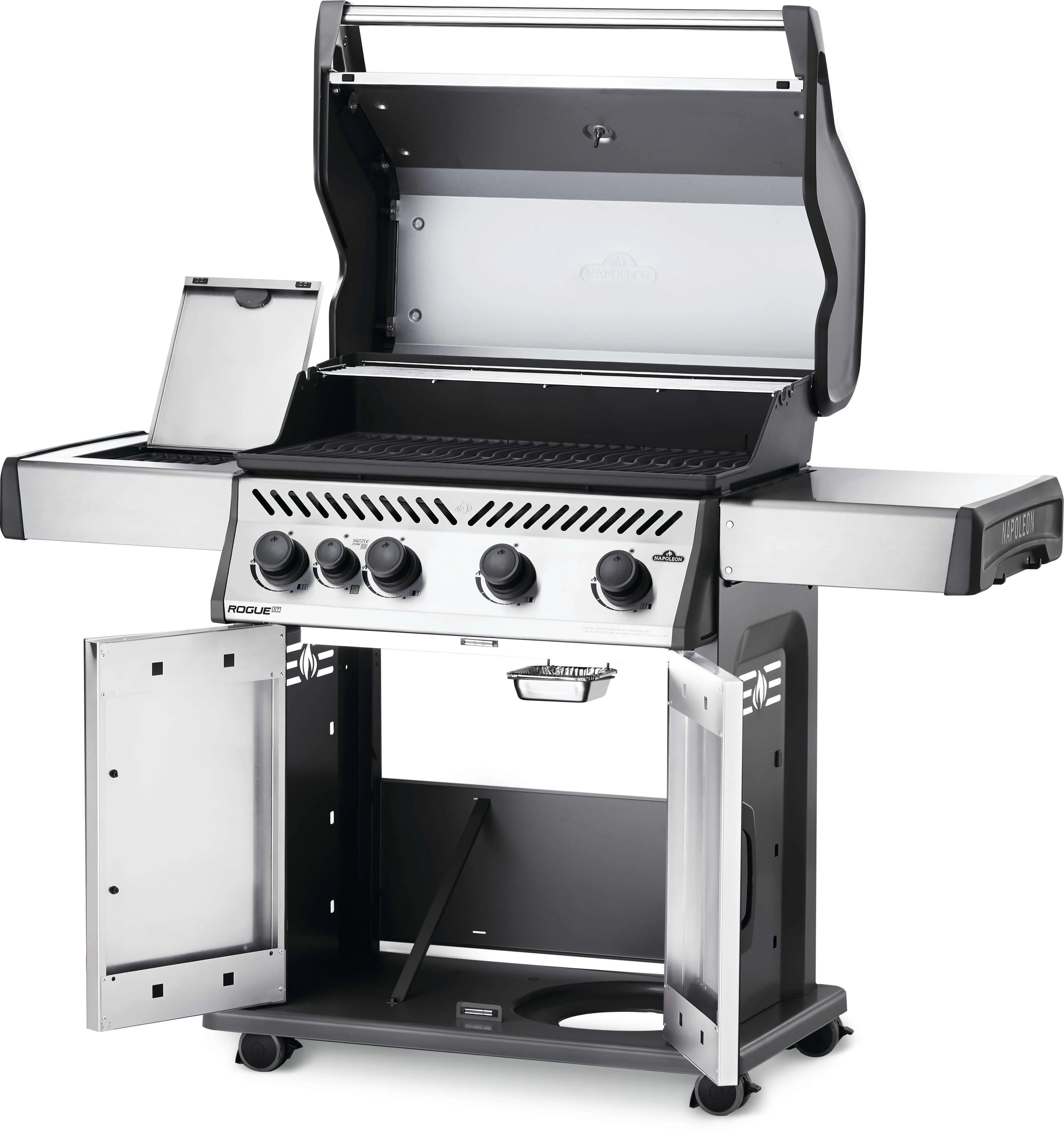 Stainless Steel Propane Gas Grill with Infrared Side Burner K3515
