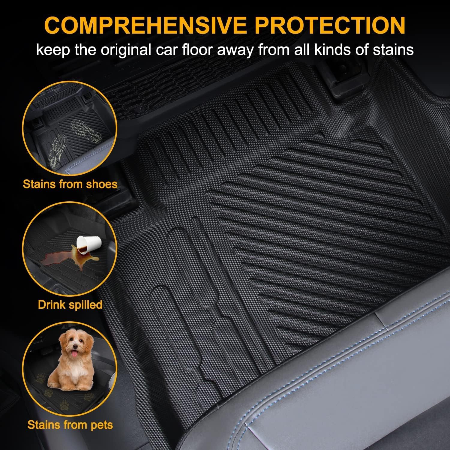 Cargo Liner for Ford Bronco 4-Door All Weather Cargo Mat W3358