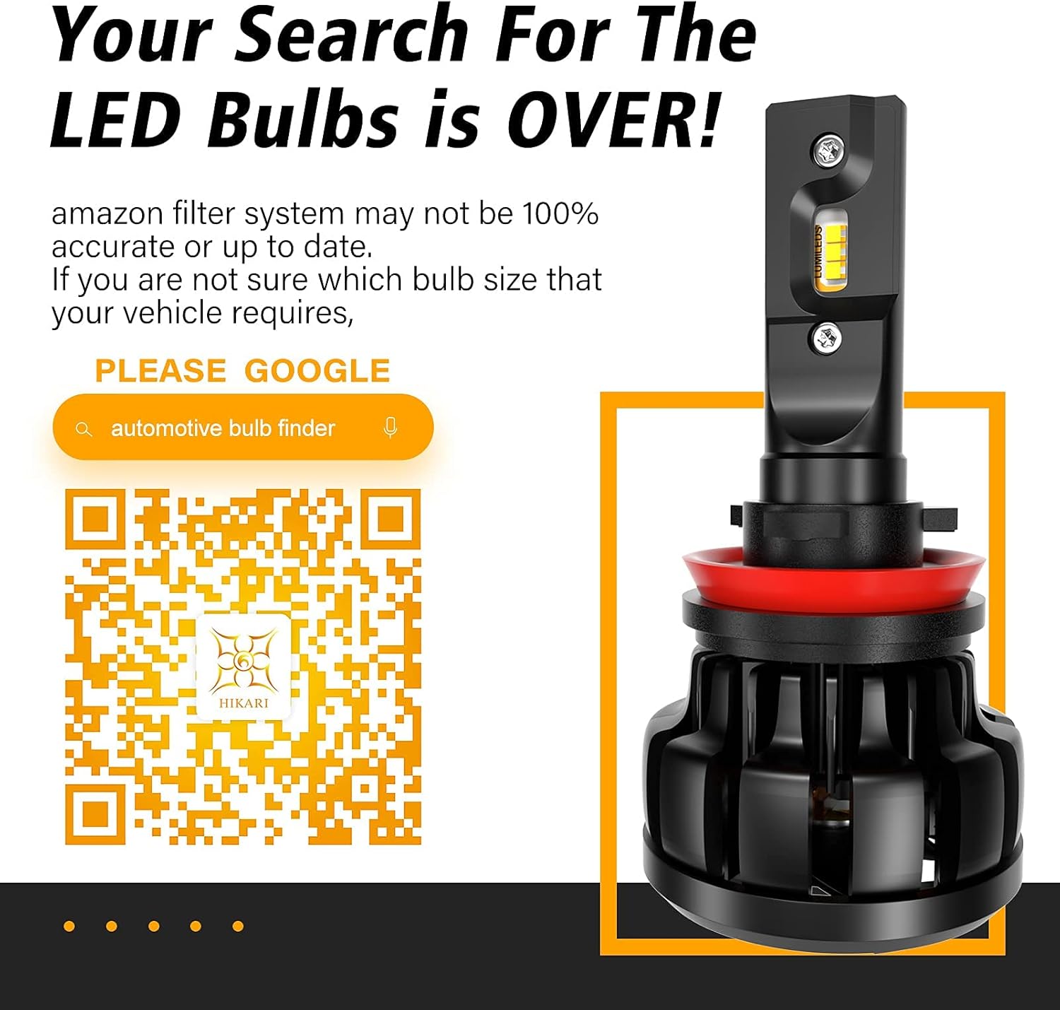6000K White LED Bulbs D22755