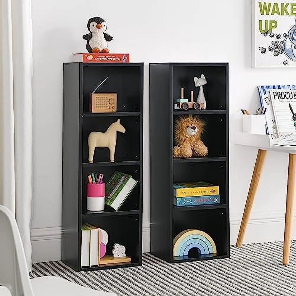 8-Tier Tall Narrow Bookcase with Adjustable Shelves (Walnut) C5444