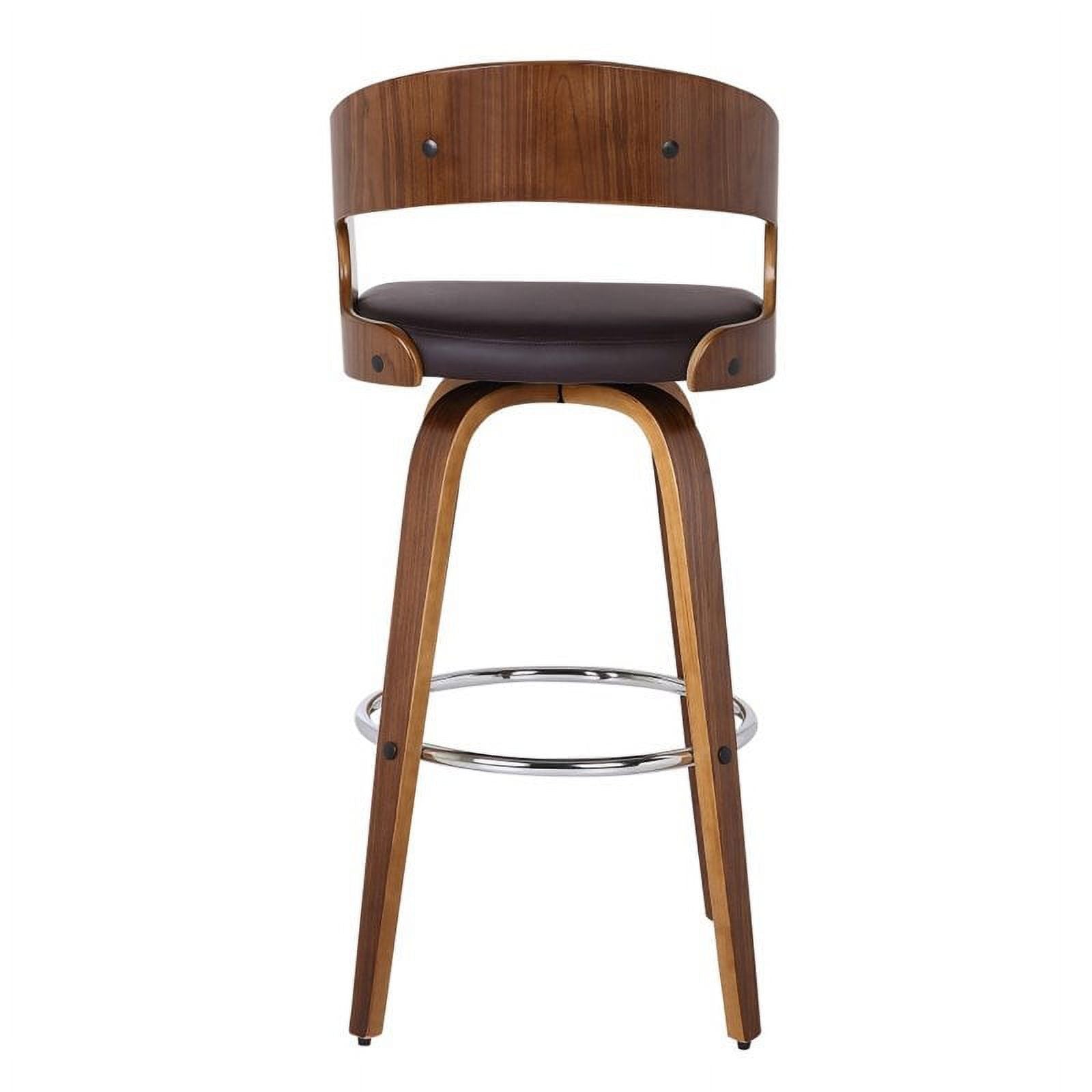 26" Wood/Faux Leather Counter Stool in Brown G146988