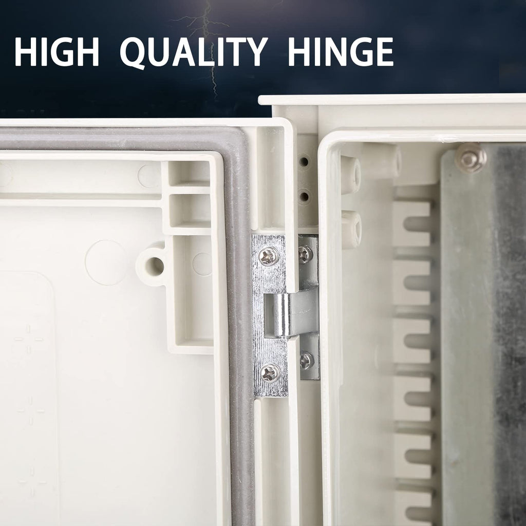 Fiberglass IP65 Wall-Mounted Electrical Enclosure with Hinges & Quarter-Turn Latches U24405
