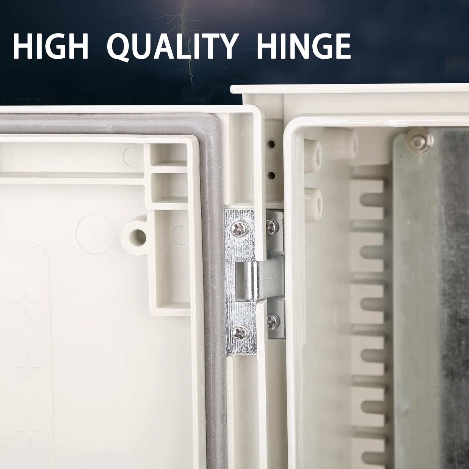 Fiberglass IP65 Wall-Mounted Electrical Enclosure with Hinges & Quarter-Turn Latches U24405