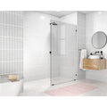 Frameless Shower Door Single Fixed Panel Matte Black S397091