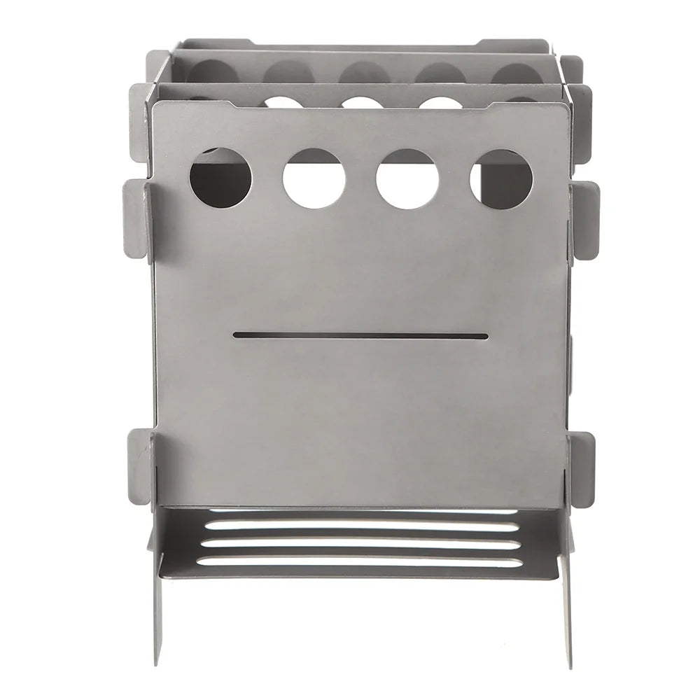 Titanium Folding Wood Pocket Camping Cooking Stove N1377