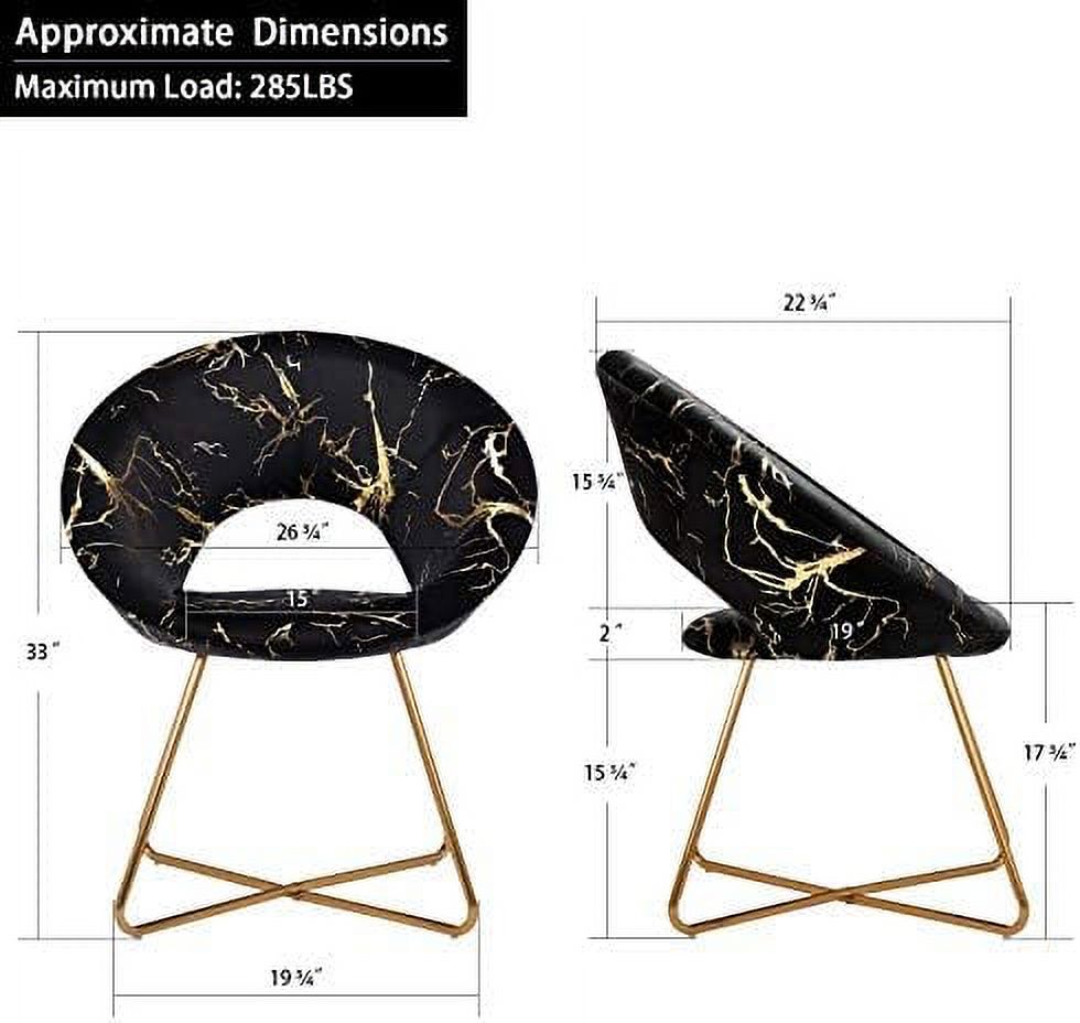 Khaki Velvet Upholstered Arm Chair with Golden Metal Frame Legs G484247