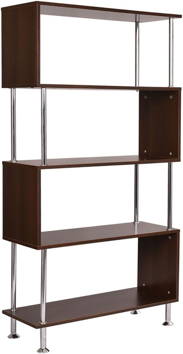 4-Tier Wooden Bookcase Bookshelf Y58698
