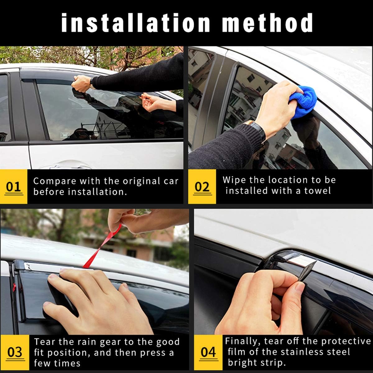 Smoke Side Window Deflectors 4PCS M147062
