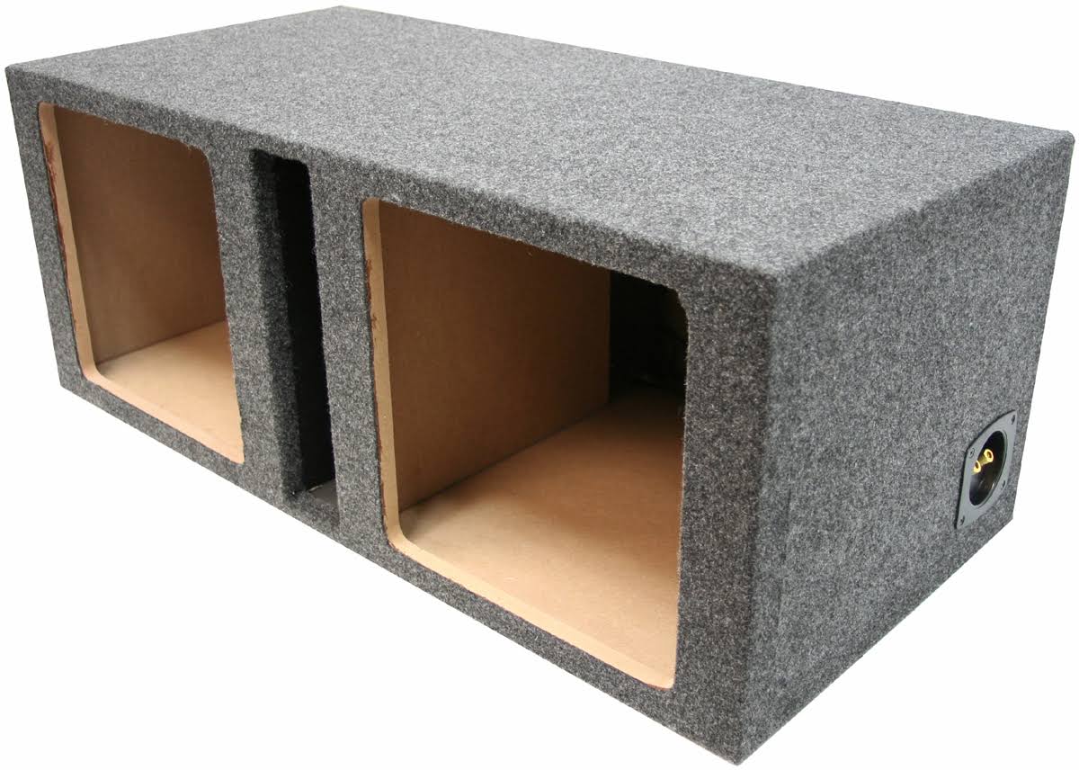 Dual 10x22 Vented Square Sub Box Enclosure E1371