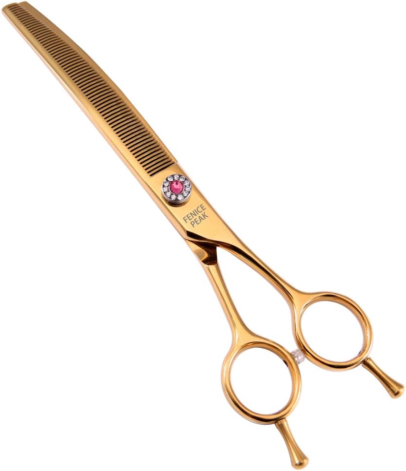 7.0'' 440C Steel Curved Thinning Shears for Dogs and Cats, Pack of 2 F988814