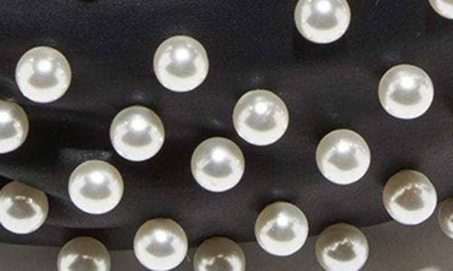 Faux Leather Pearl Knotted Headband Y287