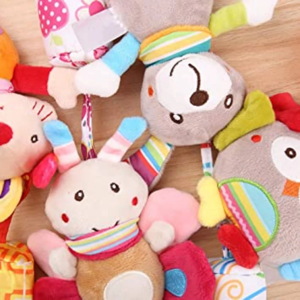 4 Packs Baby Pram Hanging Rattle Toys with Ringing Bell Y842411