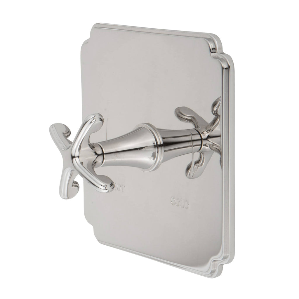 Satin Brass Balanced Pressure Shower Trim Plate with Lever Handle W505249
