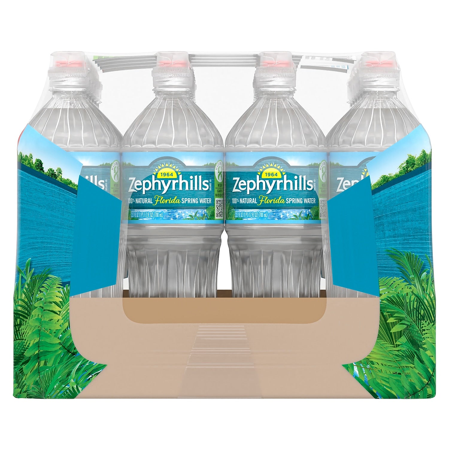 Natural Spring Water 24-700mL Sport Bottles with Flip Cap G3569