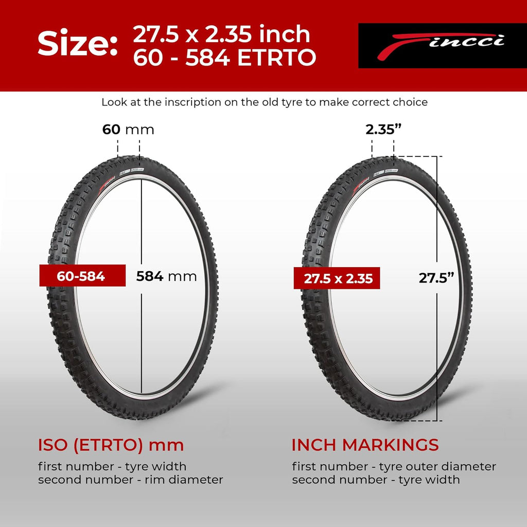 Pair 27.5 x 2.35 Inch 60 TPI Foldable All Mountain Enduro Tires B5908