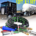 12FT 3 in 1 Wrap ABS Electrical and Rubber Air Line Hose Assemblies For Semi Truck Tractor Trailer R124072