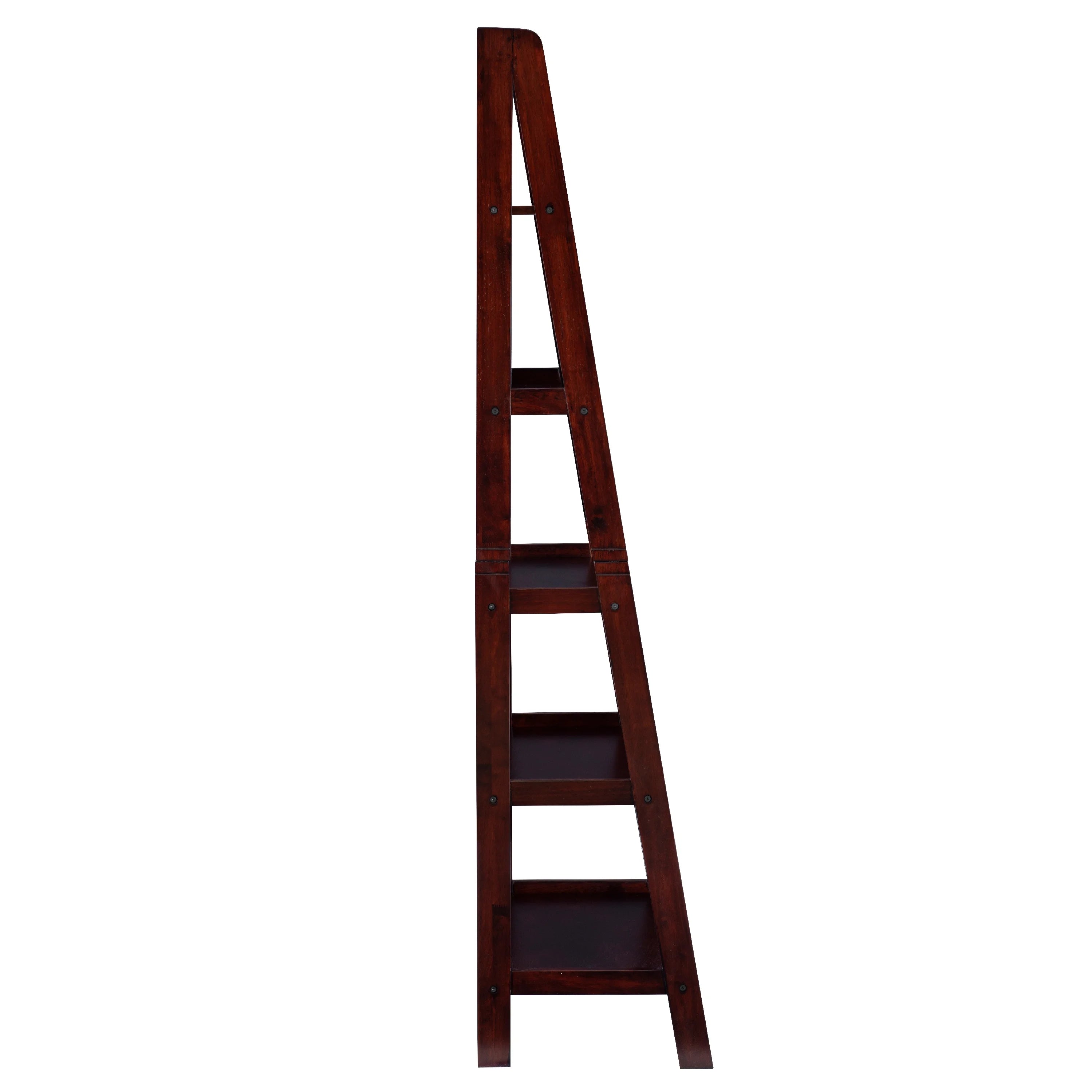 5-Shelf Ladder Bookcase, 72" Height, Espresso Finish N402