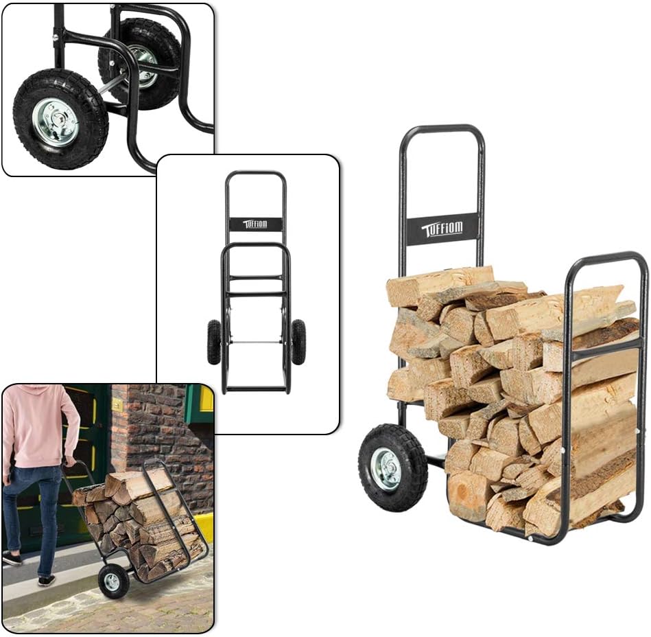 Firewood Cart with Large Wheels S69754
