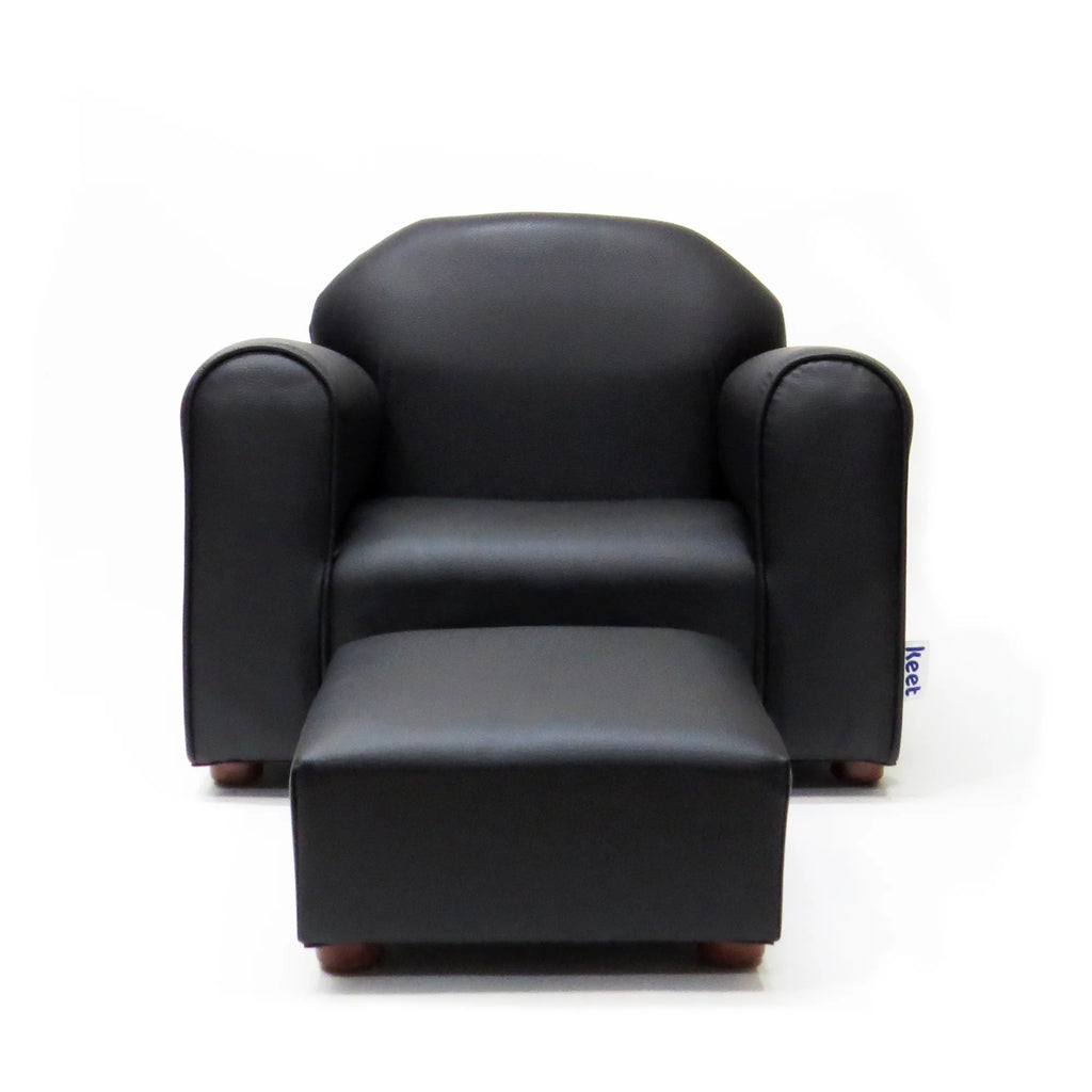 Black Children's Chair with Ottoman G7117