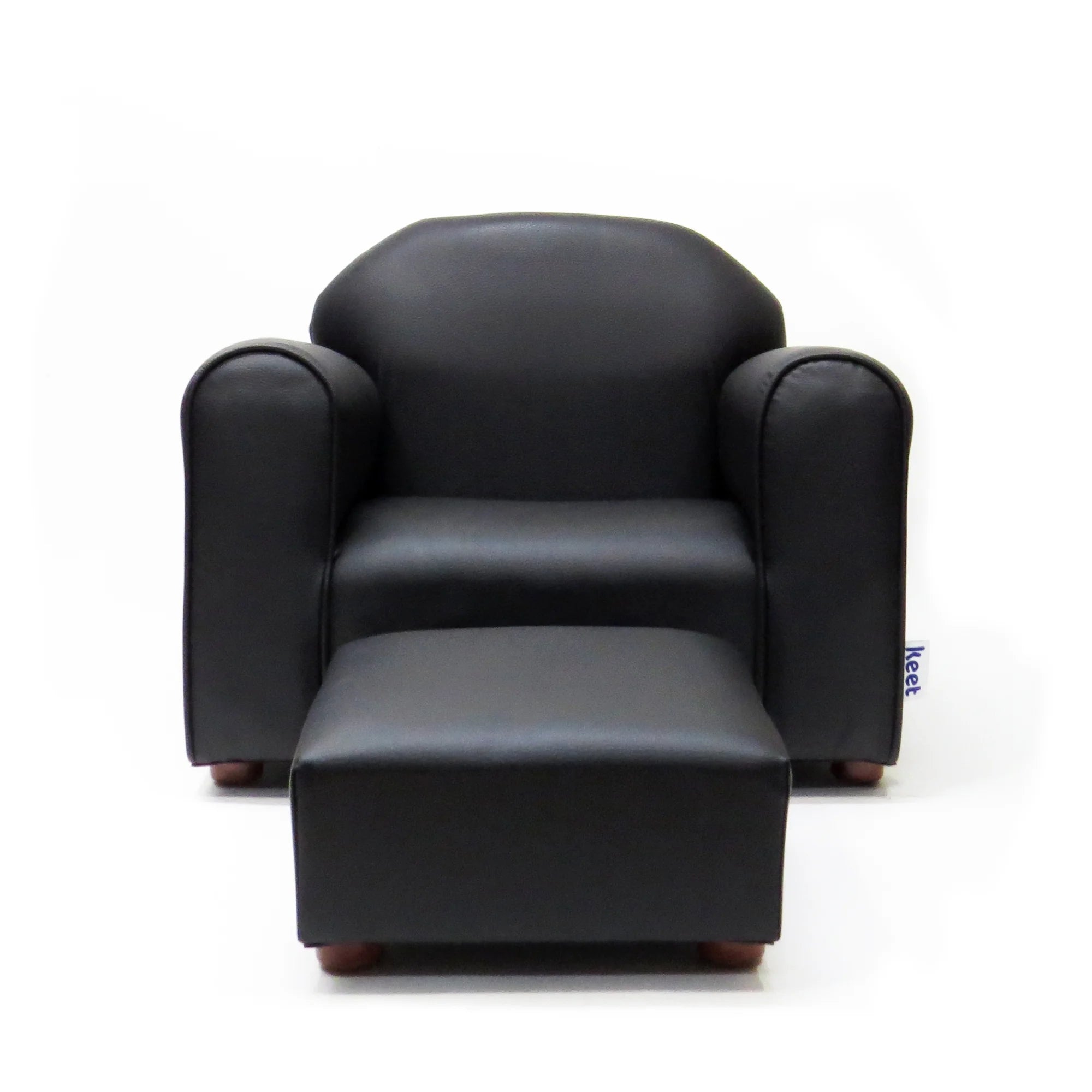 Black Children's Chair with Ottoman G7117
