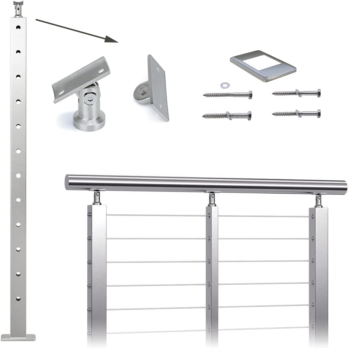 Stainless Steel Brushed Finishing Pre-Drilled Post C3989