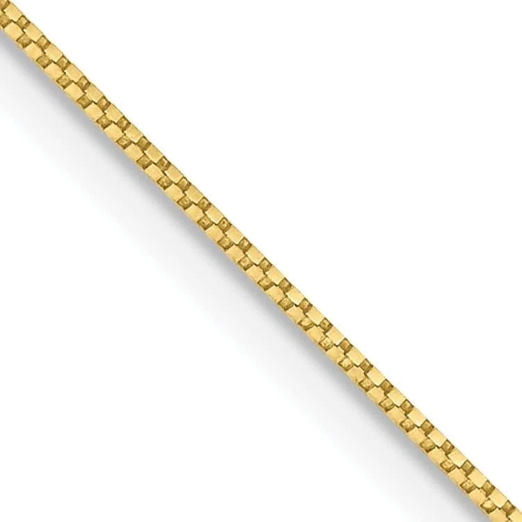 Solid 10k Yellow Gold 0.9mm Box Chain - 18" G56703