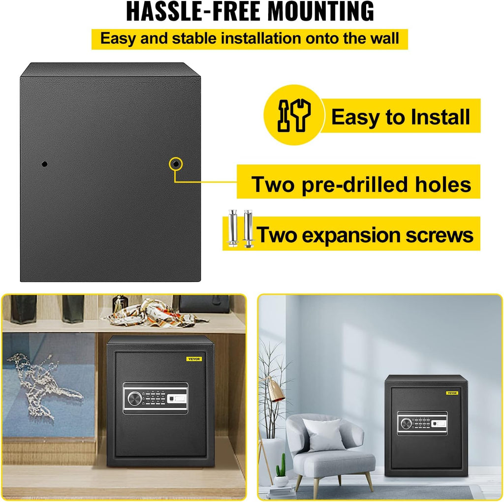 1.7 Cubic Feet Electronic Security Safe with Fingerprint Lock X227