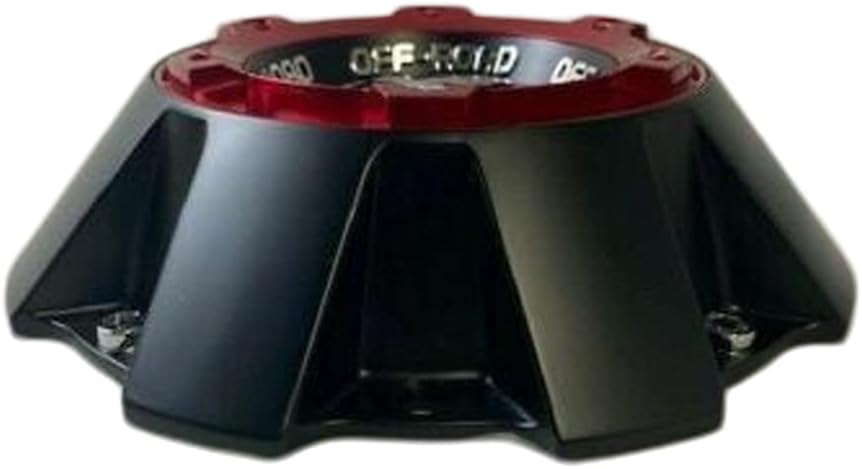 Matte Black with Red Top Wheel Center Cap Pack of 2 Y688