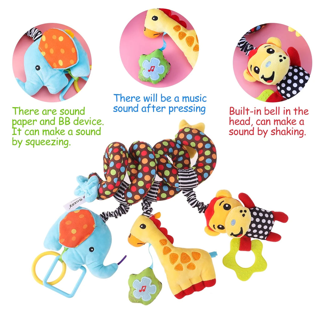 Infant Baby Activity Spiral Bed & Stroller Toy Plush Toy B40001